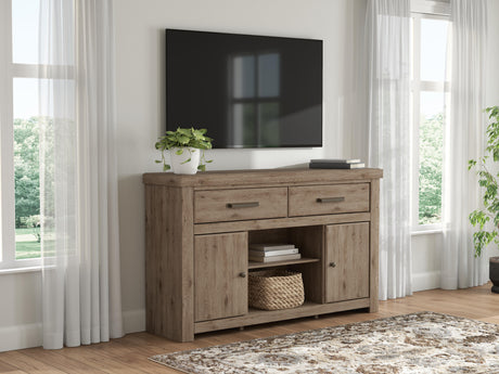 Garistyn Brown 62" TV Stand by Ashley at Eve Furniture