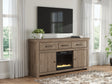 Garistyn Brown 73" TV Stand with Electric Fireplace by Ashley at Eve Furniture