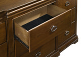 Garland Brown Cherry 11-drawer Bedroom Dresser with Mirror by Coaster at Eve Furniture