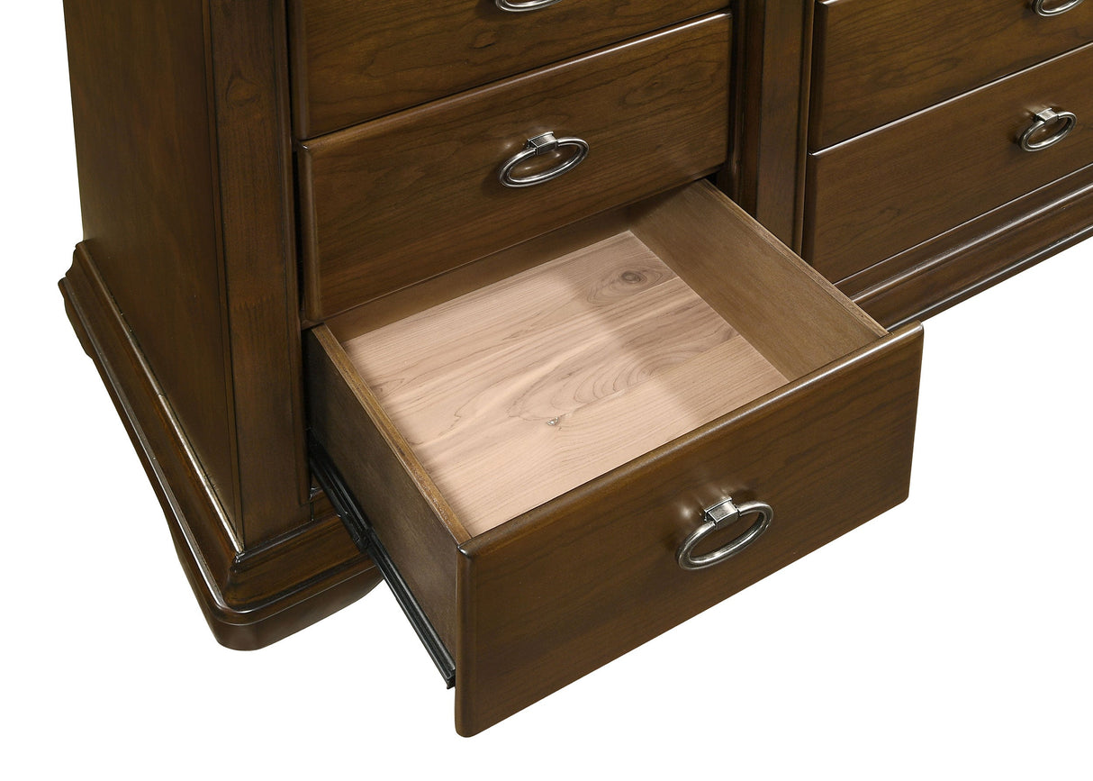 Garland Brown Cherry 11-drawer Bedroom Dresser with Mirror by Coaster at Eve Furniture