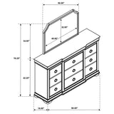 Garland Brown Cherry 11-drawer Bedroom Dresser with Mirror by Coaster at Eve Furniture