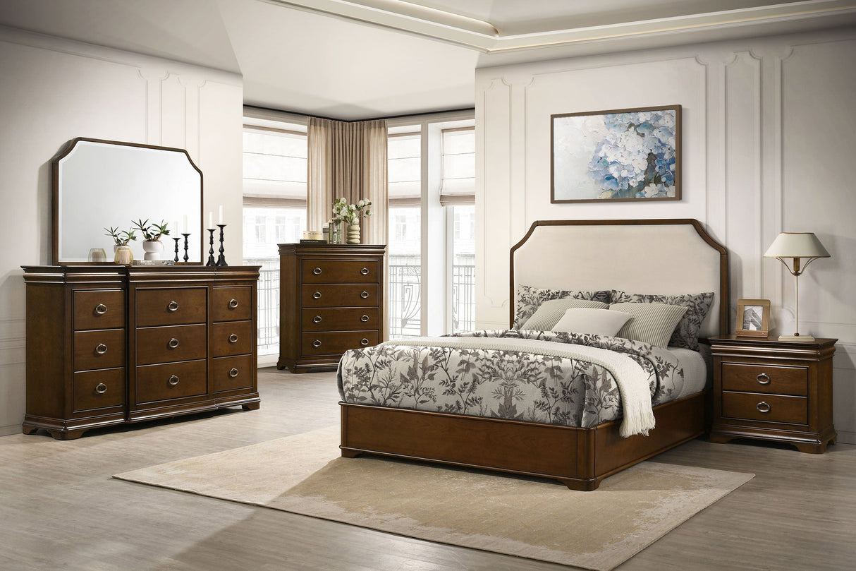 Garland Brown Cherry 11-drawer Bedroom Dresser with Mirror by Coaster at Eve Furniture