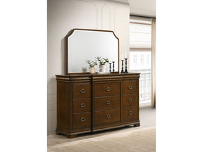 Garland Brown Cherry 11-drawer Bedroom Dresser with Mirror by Coaster at Eve Furniture