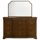 Garland Brown Cherry 11-drawer Bedroom Dresser with Mirror by Coaster at Eve Furniture