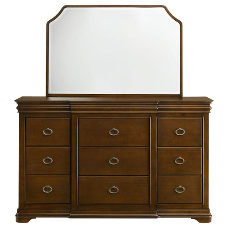 Garland Brown Cherry 11-drawer Bedroom Dresser with Mirror by Coaster at Eve Furniture