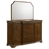 Garland Brown Cherry 11-drawer Bedroom Dresser with Mirror by Coaster at Eve Furniture