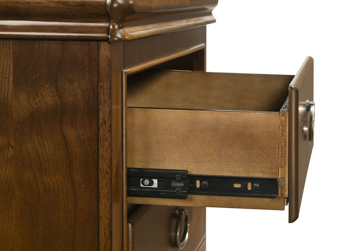 Garland Brown Cherry 3-drawer Nightstand Bedside Table by Coaster at Eve Furniture