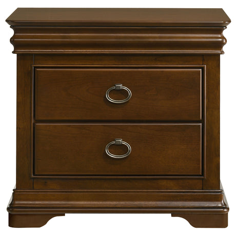 Garland Brown Cherry 3-drawer Nightstand Bedside Table by Coaster at Eve Furniture