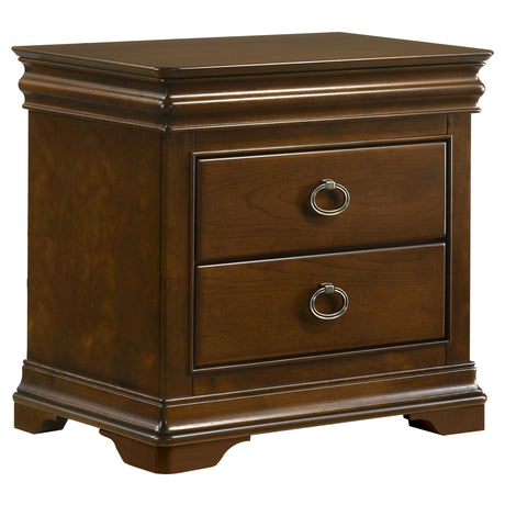 Garland Brown Cherry 3-drawer Nightstand Bedside Table by Coaster at Eve Furniture