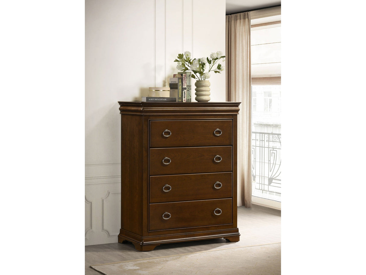 Garland Brown Cherry 4-drawer Bedroom Chest of Drawers by Coaster at Eve Furniture