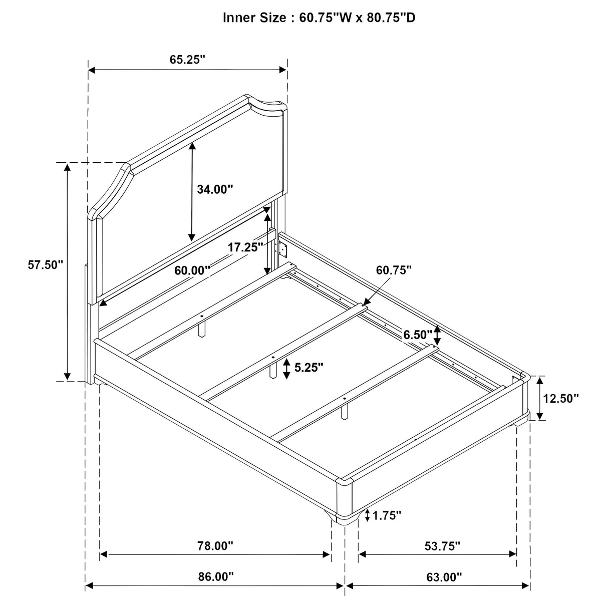 Garland Brown Cherry 58-inch Queen Panel Bed by Coaster at Eve Furniture