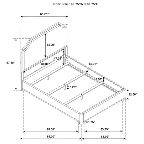 Garland Brown Cherry 58-inch Queen Panel Bed by Coaster at Eve Furniture