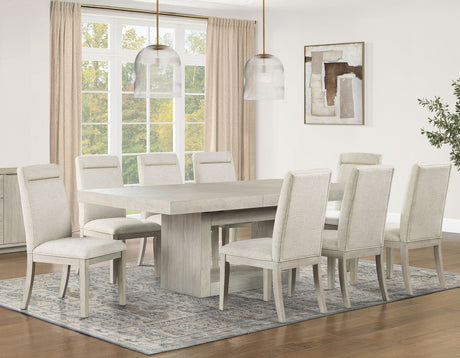 Garland Distressed Greige Dining Room Set by Steve Silver at Eve Furniture