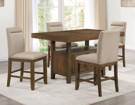 Garland Distressed Toffee Counter Height Dining Set by Steve Silver at Eve Furniture