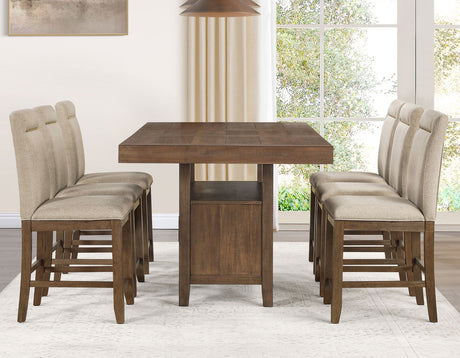 Garland Distressed Toffee Counter Height Dining Set by Steve Silver at Eve Furniture