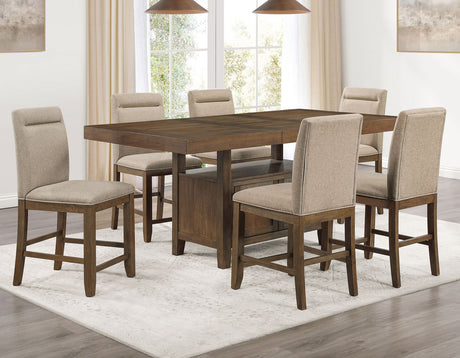 Garland Distressed Toffee Counter Height Dining Set by Steve Silver at Eve Furniture