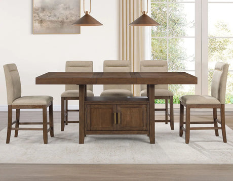 Garland Distressed Toffee Counter Height Dining Set by Steve Silver at Eve Furniture