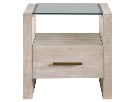 Garland Glass Top 3-Piece Table Set, Washed Parchment Finish by Steve Silver at Eve Furniture