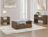 Garland Glass Top Sofa Table by Steve Silver at Eve Furniture