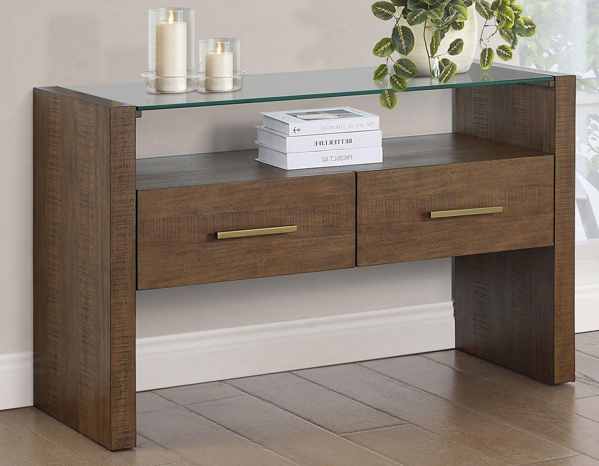 Garland Glass Top Sofa Table by Steve Silver at Eve Furniture