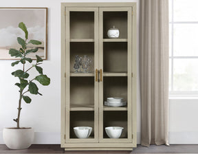 Garland Greige Curio by Steve Silver at Eve Furniture