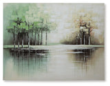 Garlenridge Green/Tan/White Wall Art by Ashley at Eve Furniture