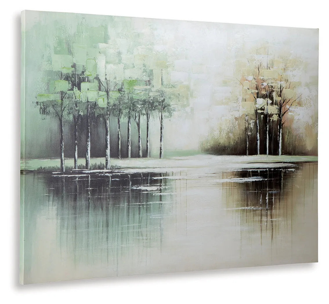 Garlenridge Green/Tan/White Wall Art by Ashley at Eve Furniture