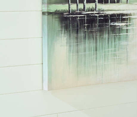 Garlenridge Green/Tan/White Wall Art by Ashley at Eve Furniture