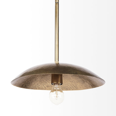 Garnet Gold Hammered Metal Pendant Light by Mercana at Eve Furniture
