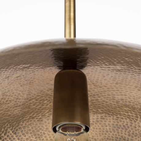 Garnet Gold Hammered Metal Pendant Light by Mercana at Eve Furniture
