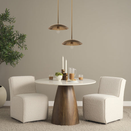 Garnet Gold Hammered Metal Pendant Light by Mercana at Eve Furniture