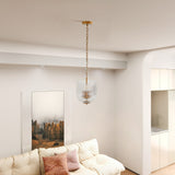 Garnet Pendant Lamp - Coarse Gold + Clear Glass by Ashcroft Furniture at Eve Furniture