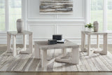 Garnilly Whitewash Table by Ashley at Eve Furniture