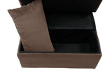 Garrell Brown Velvet Lift Top Storage Bench with Pull-out Bed by Homelegance at Eve Furniture