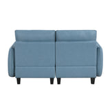 Garren Blue 2-Piece Storage Loveseat by Homelegance at Eve Furniture