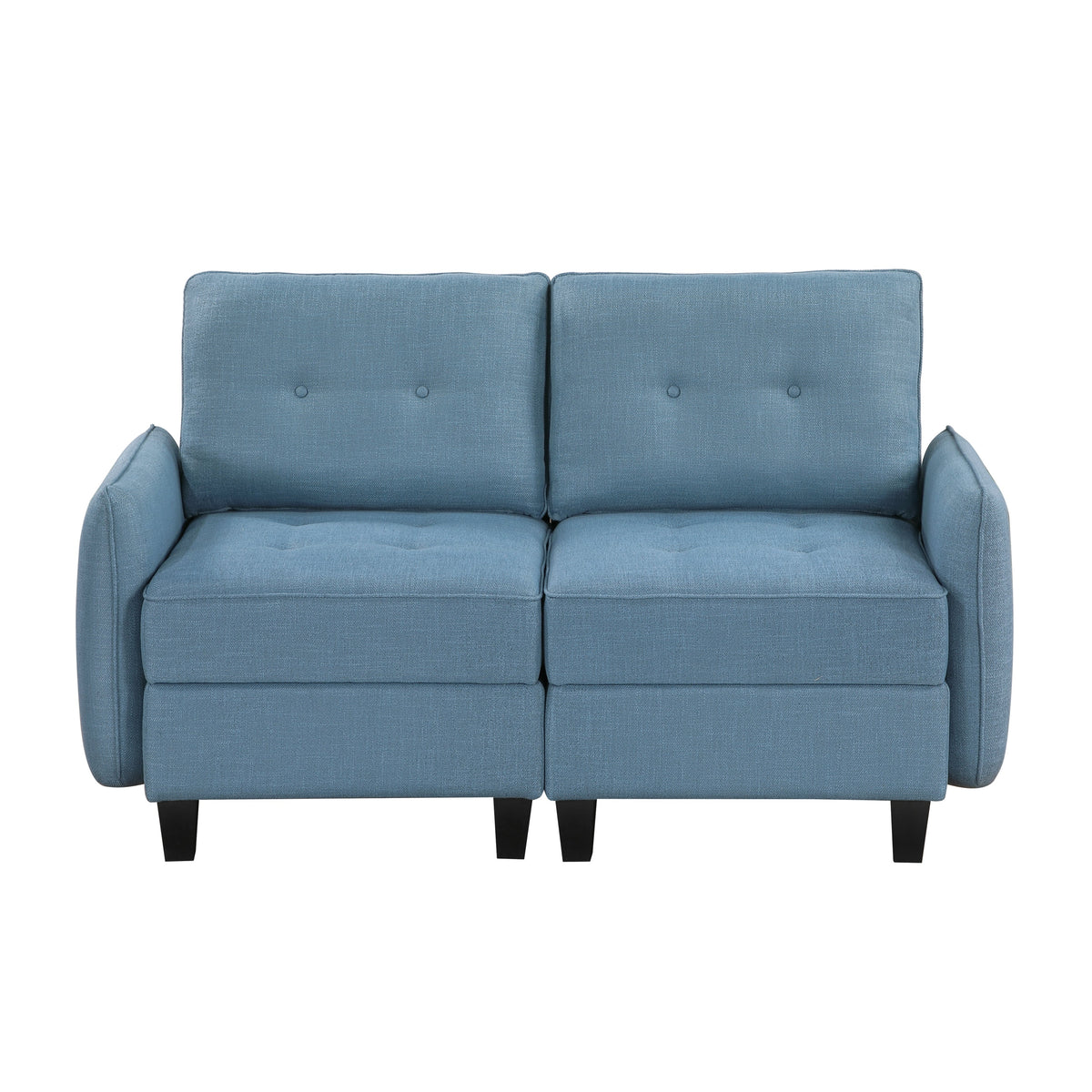 Garren Blue 2-Piece Storage Loveseat by Homelegance at Eve Furniture