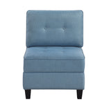 Garren Blue 3-Piece Storage Sofa by Homelegance at Eve Furniture
