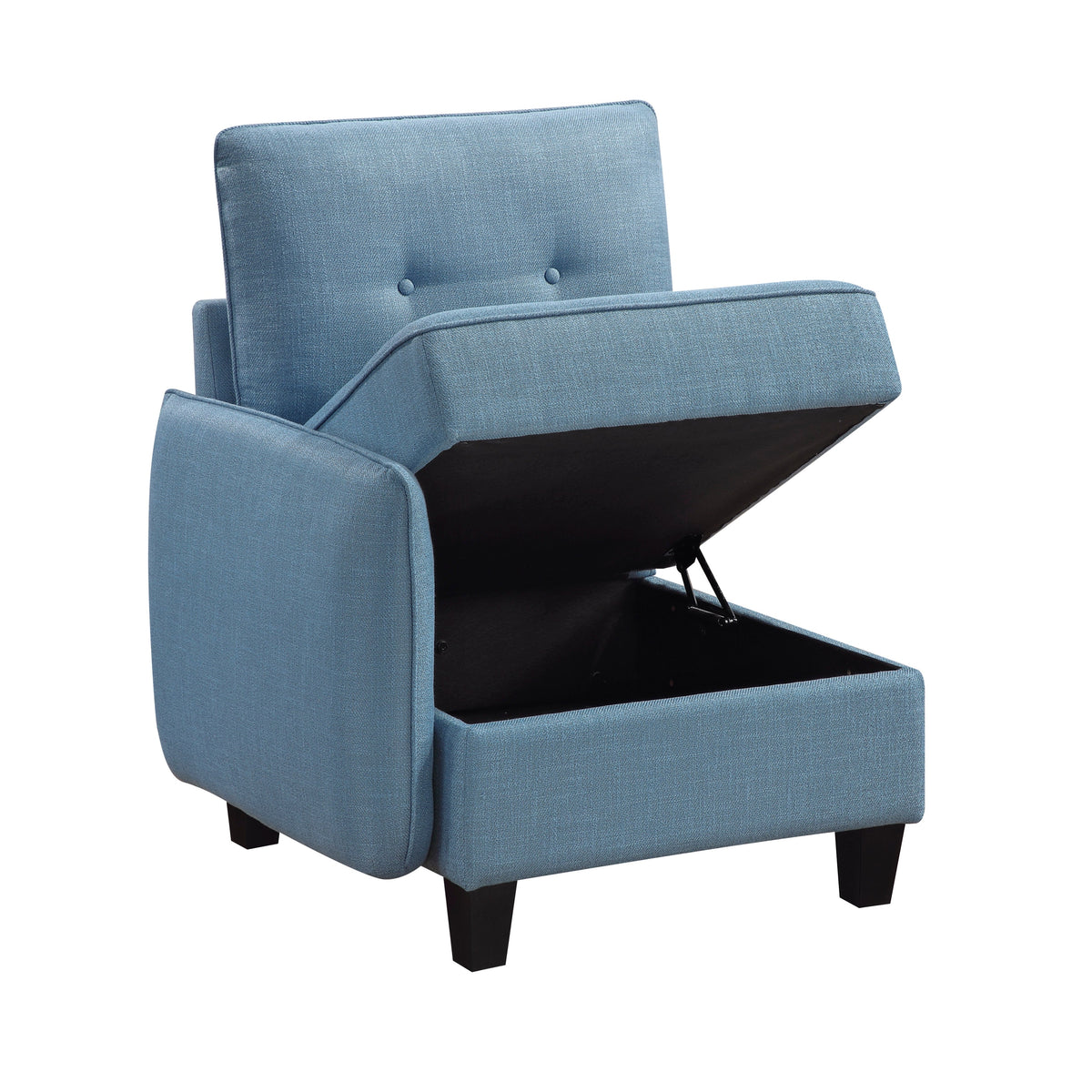 Garren Blue 5-Piece Sectional with Storage by Homelegance at Eve Furniture