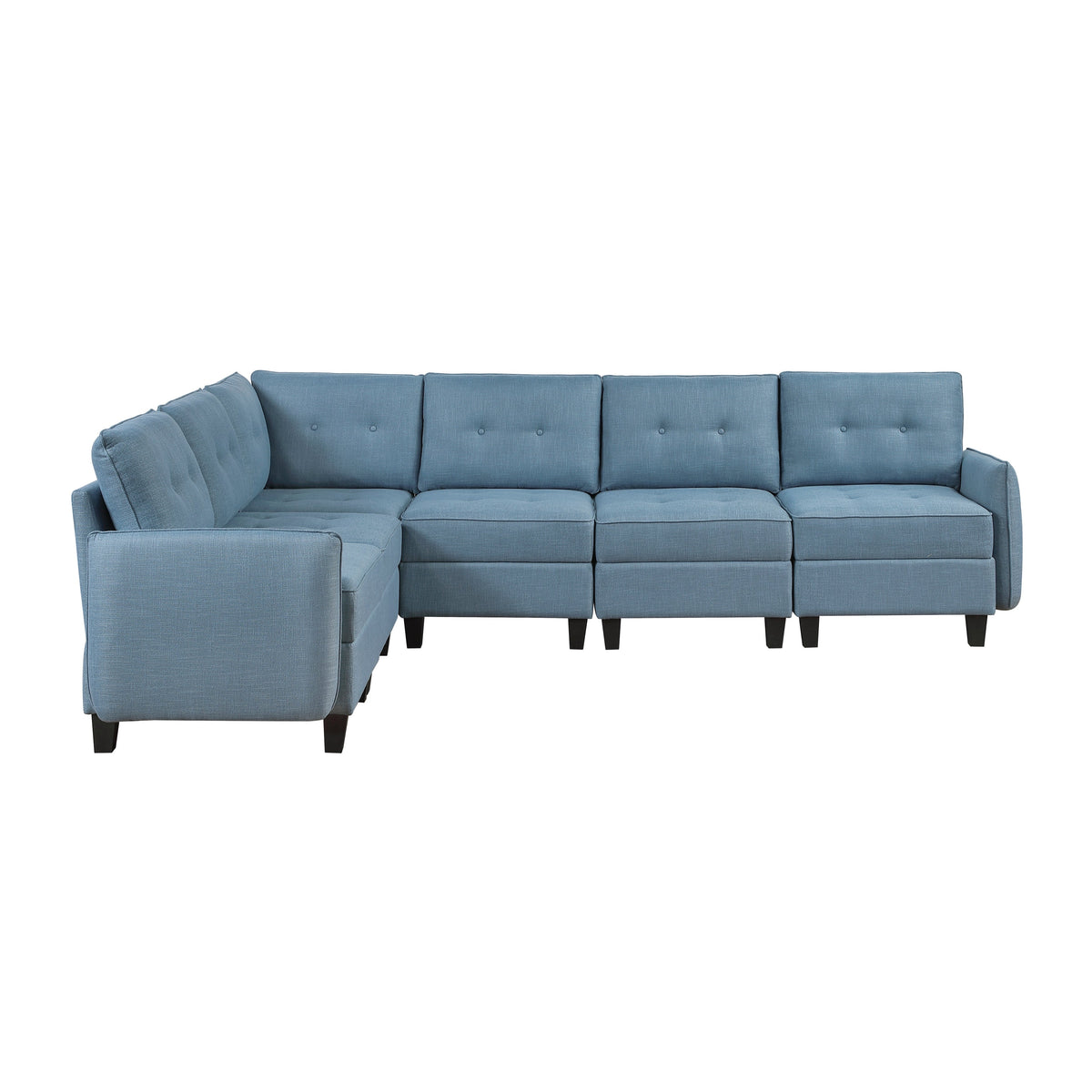 Garren Blue 6-Piece Sectional with Storage by Homelegance at Eve Furniture