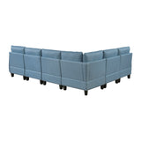 Garren Blue 6-Piece Sectional with Storage by Homelegance at Eve Furniture
