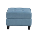 Garren Blue 7-Piece Sectional with Storage and Two Ottomans by Homelegance at Eve Furniture