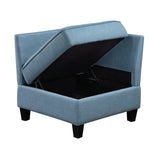 Garren Blue 7-Piece Sectional with Storage by Homelegance at Eve Furniture