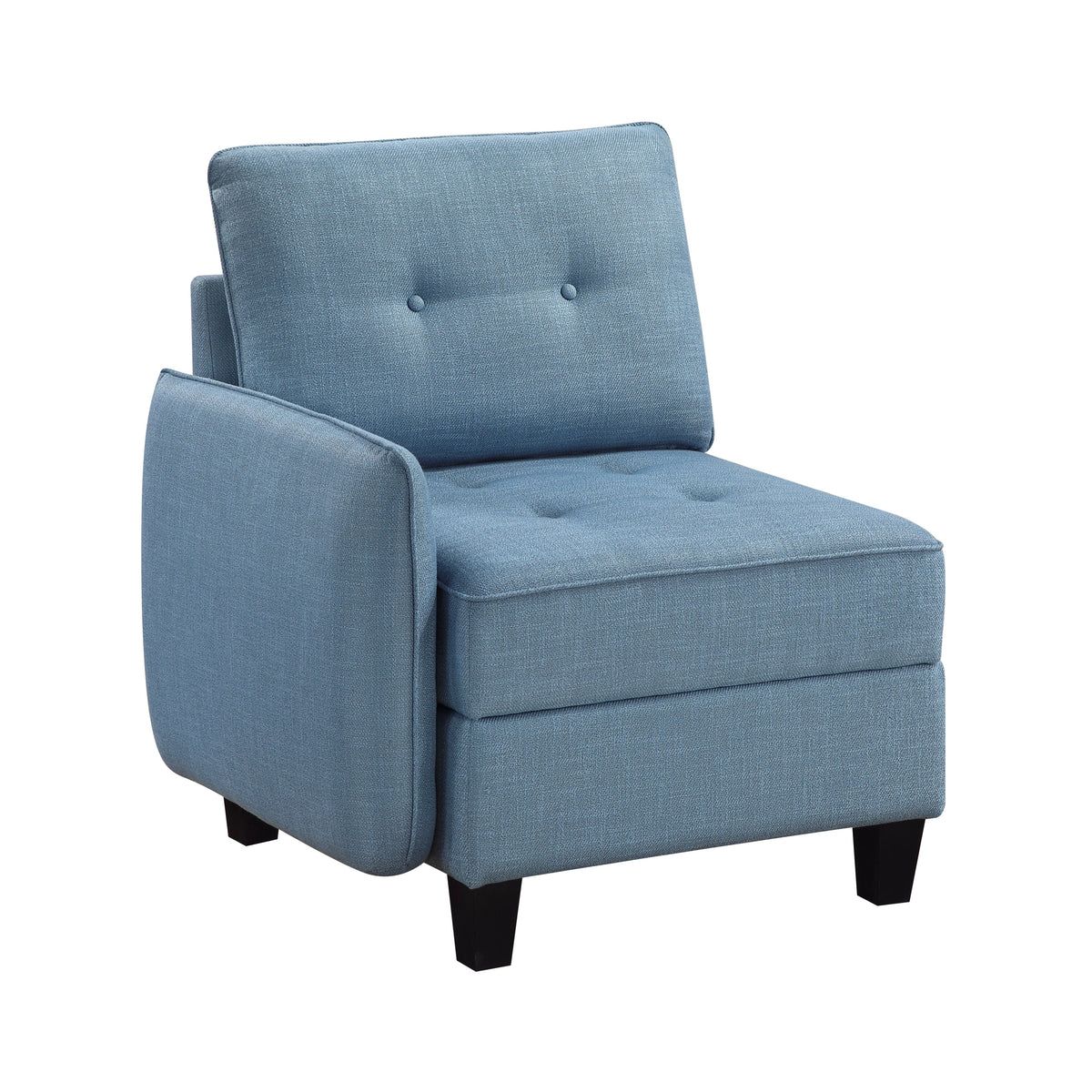 Garren Blue 8-Piece Sectional with Storage and Ottoman by Homelegance at Eve Furniture