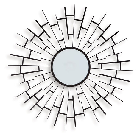 Garrenworth Black Accent Mirror by Ashley at Eve Furniture