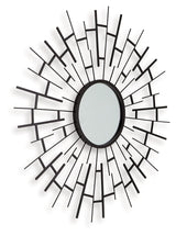 Garrenworth Black Accent Mirror by Ashley at Eve Furniture