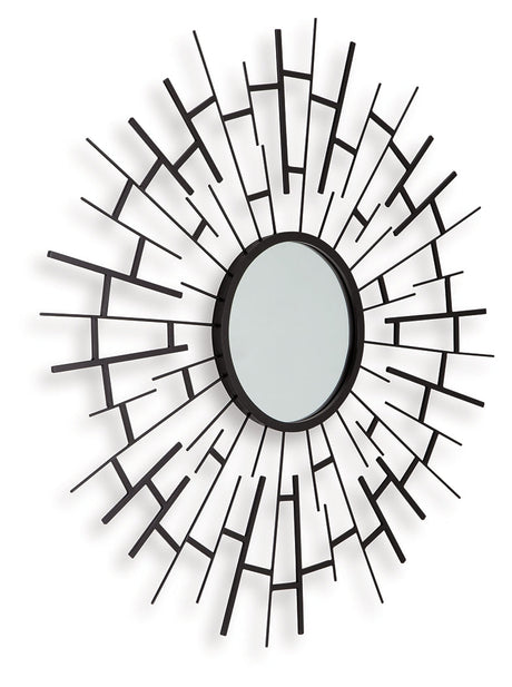 Garrenworth Black Accent Mirror by Ashley at Eve Furniture