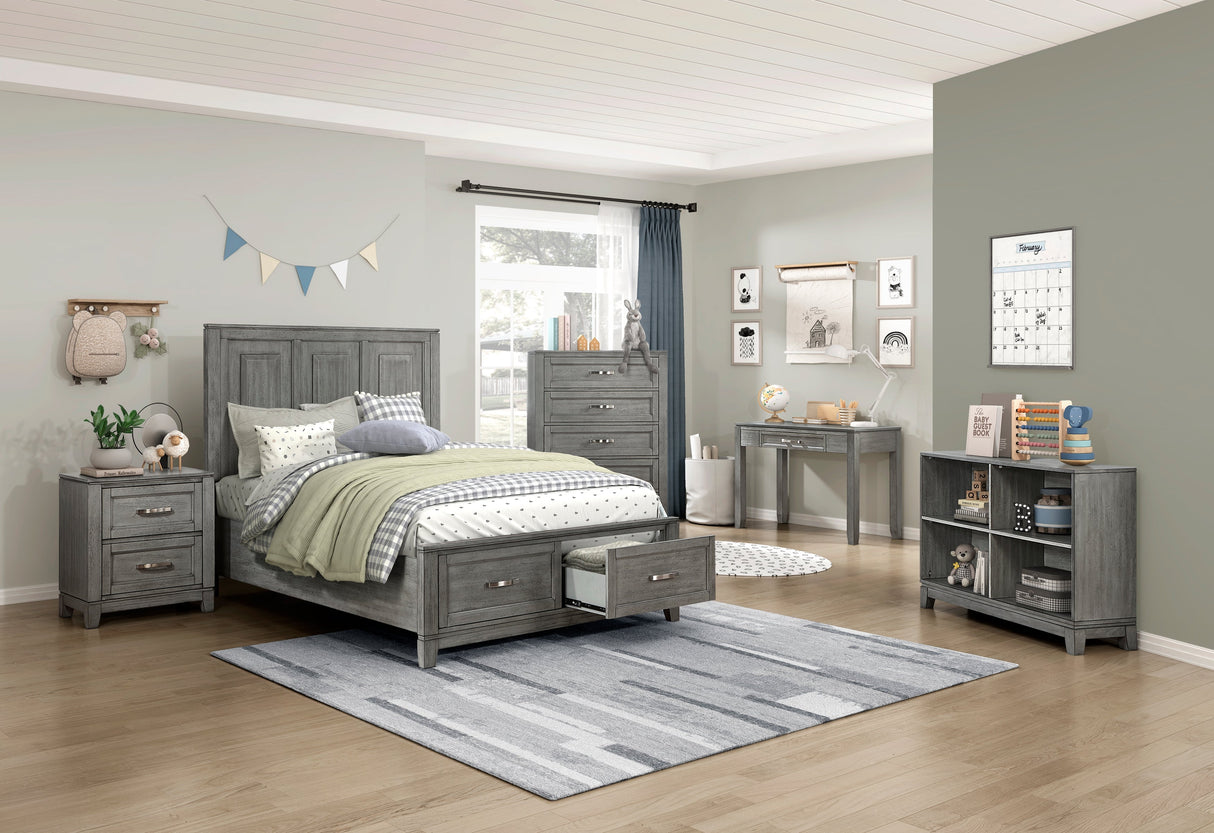 Garretson Gray Bookcase by Homelegance at Eve Furniture