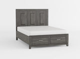 Garretson Gray Californoa King Platform Bed with Footboard Storage by Homelegance at Eve Furniture