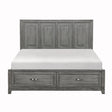 Garretson Gray Californoa King Platform Bed with Footboard Storage by Homelegance at Eve Furniture