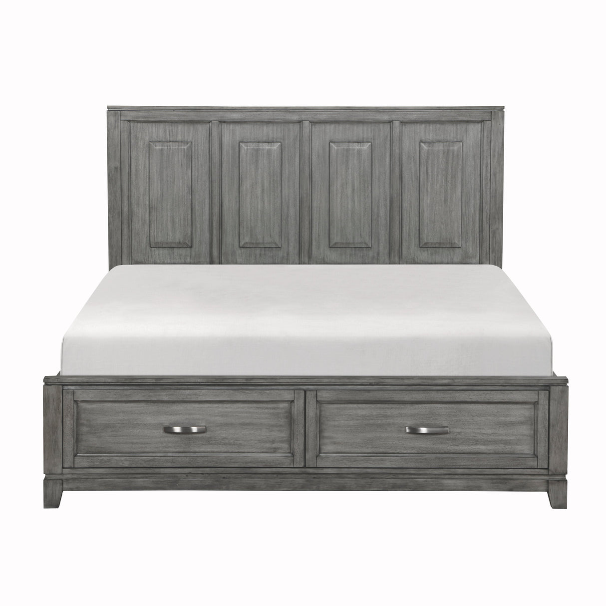 Garretson Gray Californoa King Platform Bed with Footboard Storage by Homelegance at Eve Furniture